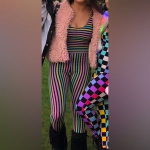 Stripped rainbow jumpsuit